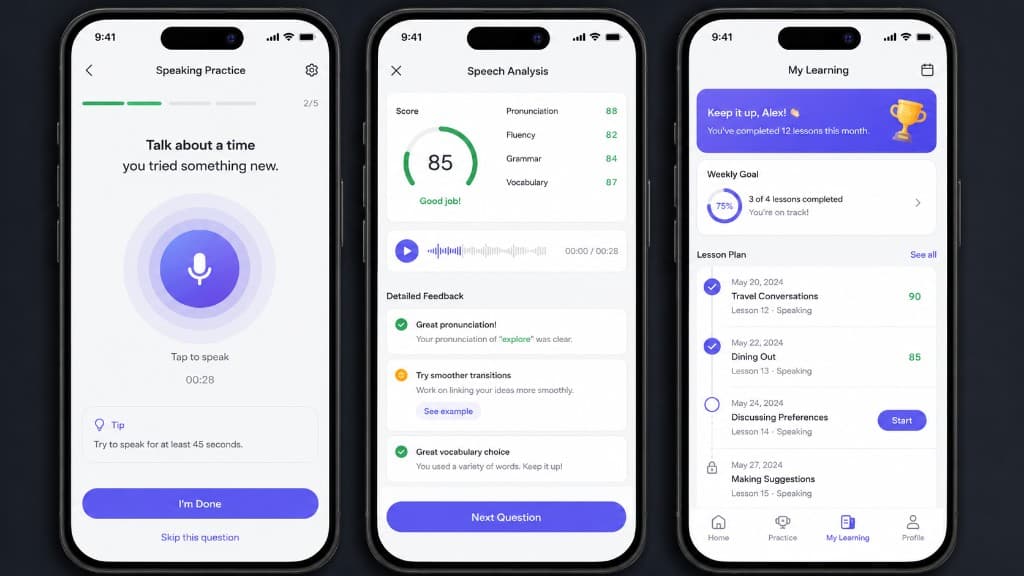 ELSA Speak product interface